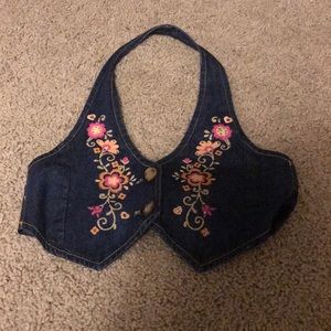 Adorable Toddler jean vest